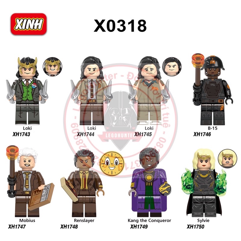 Nonlego X 0318 Marvel Super Heroes minifigures Loki TV series mô hình lắp ráp nhân vật Phim Loki