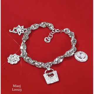 Lắc tay nữ charm bạc Ý Italy xi bach kim cao cấp L0023 | Mi.A Trang sức bạc