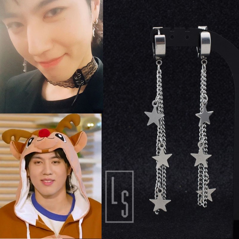 Khuyên bông tai BAMBAM GOT7 ngôi sao - Sẵn hàng