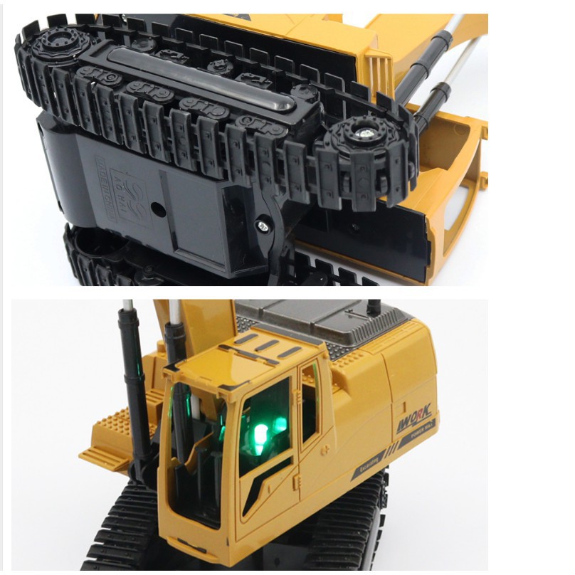 2.4G điều khiển từ xa máy xúc đồ chơi Mô phỏng RC xe tải RC Engineering xe đầu kéo Crawler Digger Car