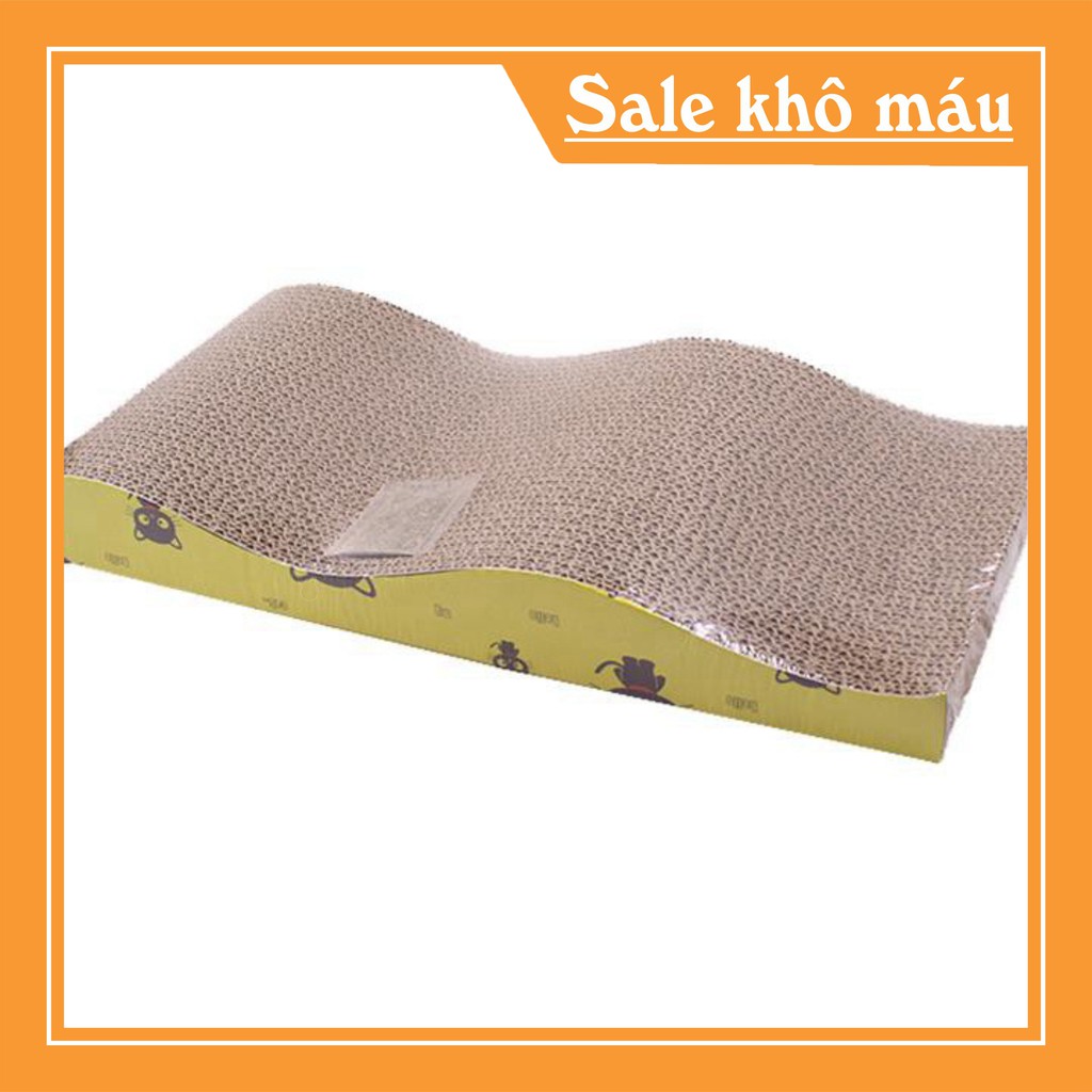 Bàn cào móng cho mèo size 45x10x5 lượn sóng cho mèo tặng 1 túi bạc hà