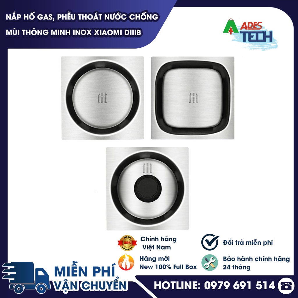 Nắp Hố Gas, Phễu Thoát Nước Chống Mùi Thông Minh Inox Xiaomi DiiiB