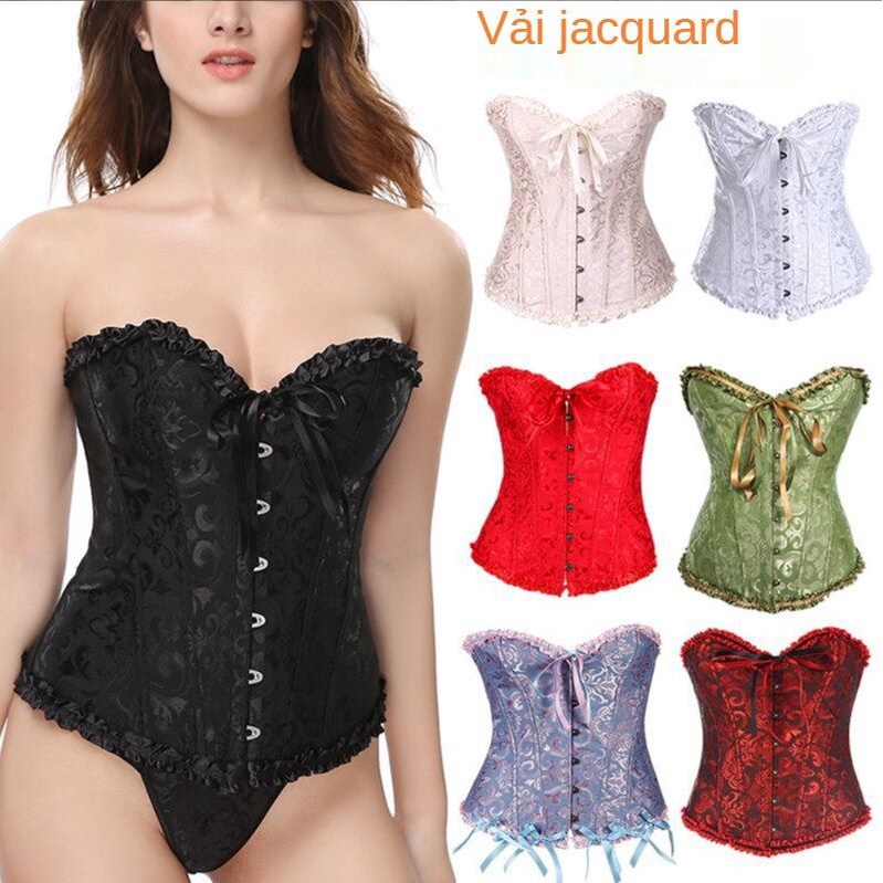 Bộ đồ【Áo + quần lót】Áo Corset Áo nịt bụng cúp ngực gợi cảm thời trang dành cho nữ