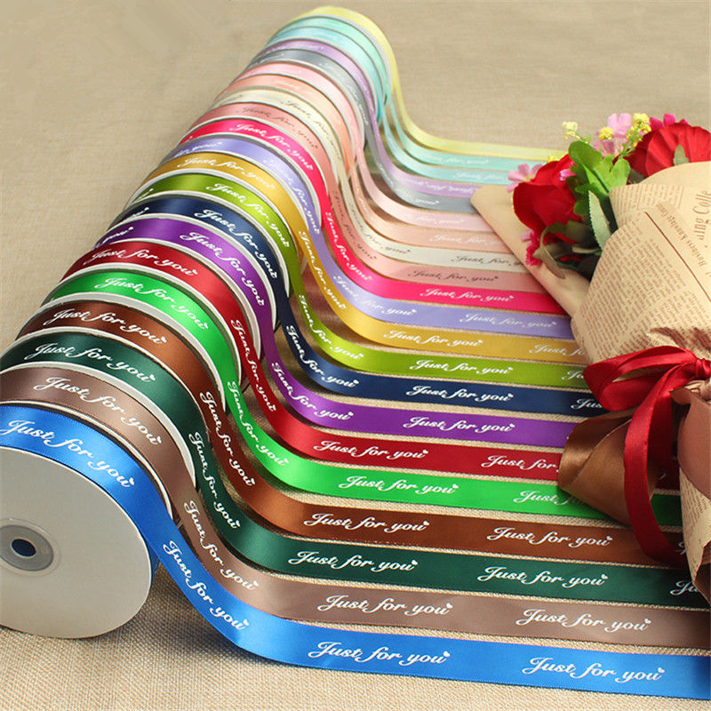 10m Dây Ruy Băng Polyester 25MM In Hoa Làm Đồ Thủ Công