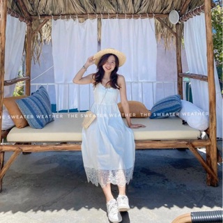 Đầm maxi hai dây viền ren🌊