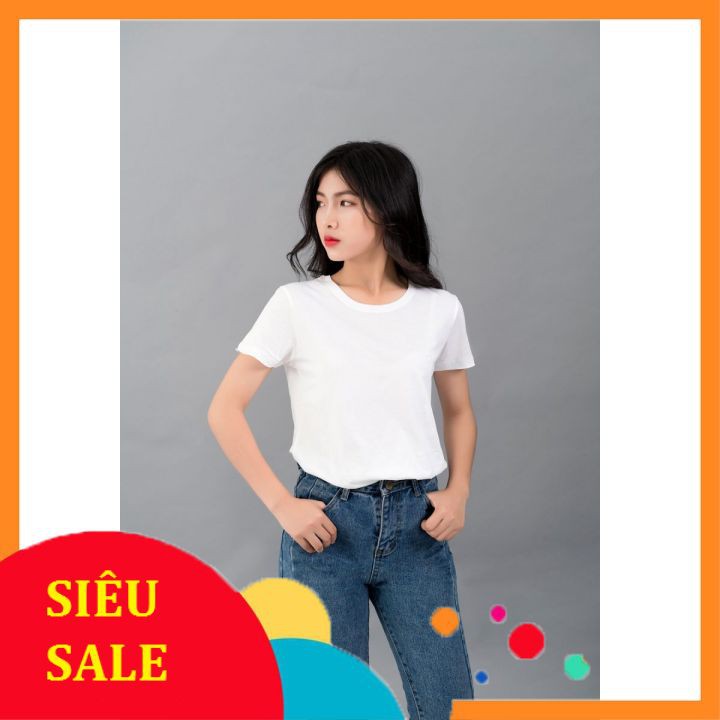 [SIÊU SALE 11K ] Áo thun Trơn Unisex Ngắn Tay nam nữ Trắng Siêu Hót Mùa Hè - áo phông trơn