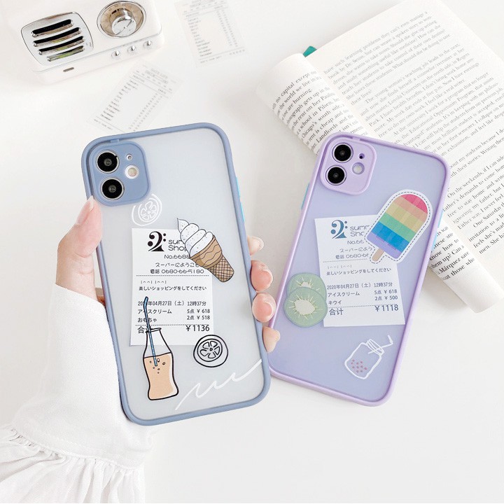 Ốp lưng iphone Kem Japan nhám viền nổi cong 5/5s/6/6plus/6s/6splus/7/7plus/8/8plus/x/xr/xs/11/12/pro/max/plus/promax | BigBuy360 - bigbuy360.vn
