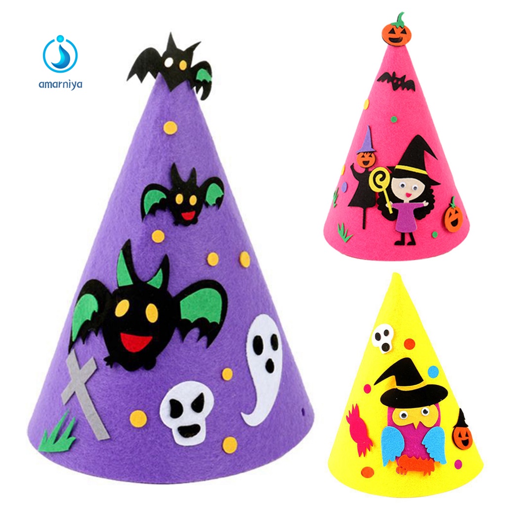1 Bộ Nón Phù Thủy Làm Thủ Công Cho Bé