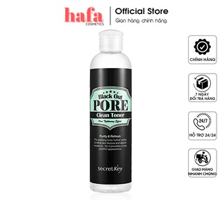 Nước Hoa Hồng Làm Sạch Da, Se Khít Lỗ Chân Lông Secret Key Black Out Pore Clean Toner 250ml _ Secret Key Chính Hãng