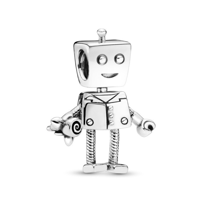 hạt charm pan robot boy bạc s925 cao cấp