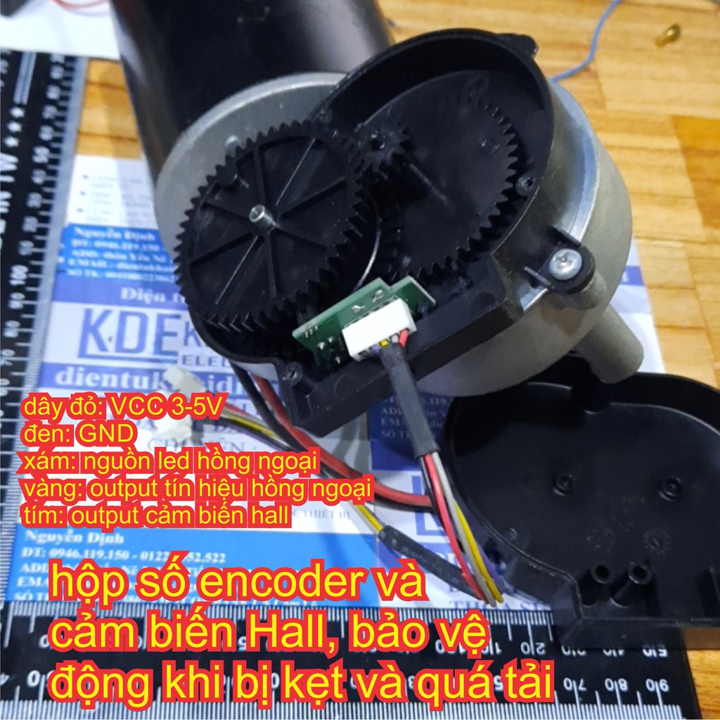 động cơ giảm tốc 12-35VDC 35-110RPM 100W cực mạnh kéo 100kg, nặng 1,9kg trục 10mm kde6847
