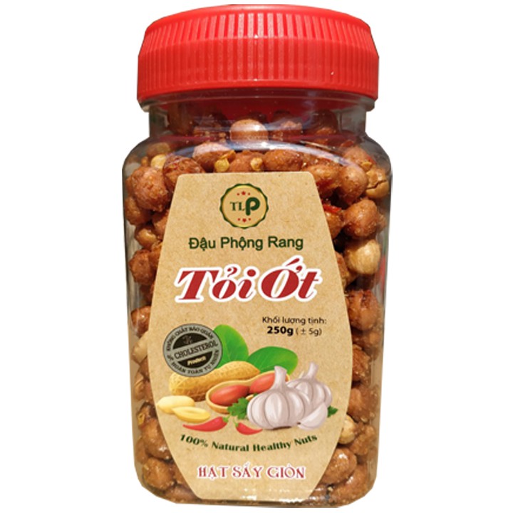 Combo 4 Hũ: 2 Hũ Điều Rang Tỏi Ớt Mỗi Hũ 250G-2 Hũ Đậu Phộng Tỏi Ớt Mỗi Hũ 250G