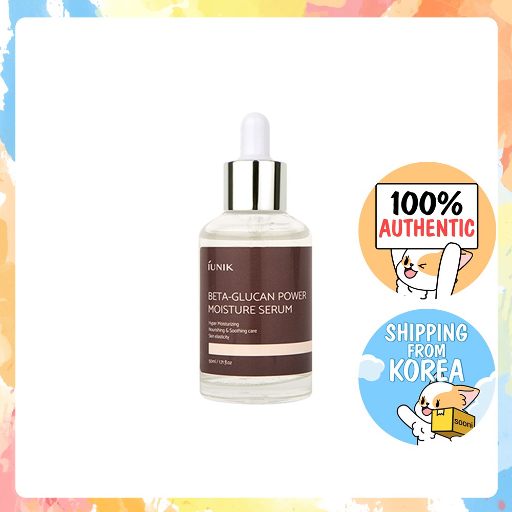 Tinh chất dưỡng ẩm dành cho da khô và nhạy cảm IUNIK Beta Glucan Power Moisture Serum 50ml