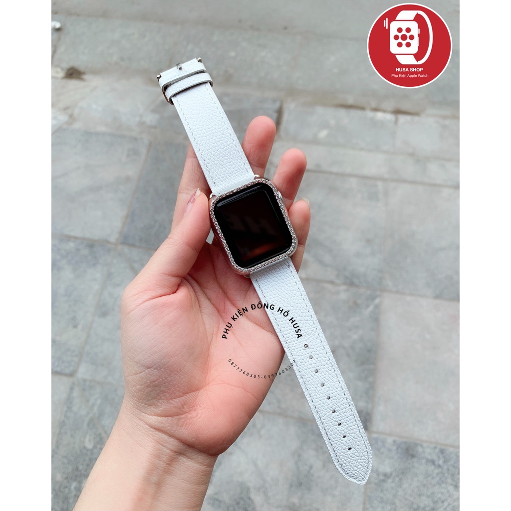 Dây Da Khuy Cài Đủ Size 38mm/40mm/42mm/44mm cho Apple Watch 1/2/3/4/5/6/se