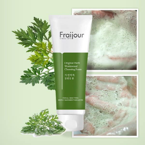 Sữa Rửa Mặt Thảo Mộc Fraijour Original Herb Wormwood Cleansing Foam 150ml