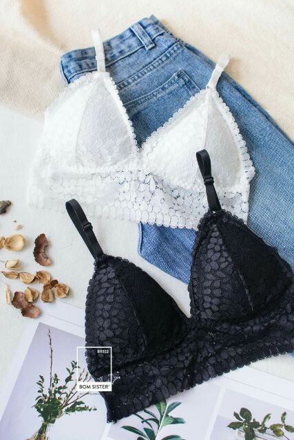 Áo bra ren nổi Sarah Lingerie móc cài sau lưng như hình