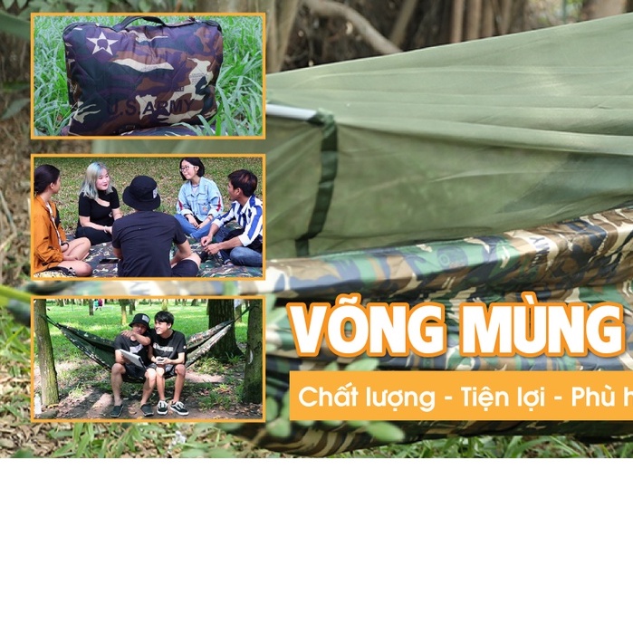 Võng mùng quân đội,lính 7  EOMART Hàng Việt Nam Chất Lượng Cao Sản Xuất TheoCông Nghệ Của Mỹ Đa Năng Đẳng Cấp [CHÍNH HÃN