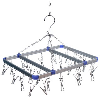 Móc chùm phơi quần áo inox loại 28 kẹp ( 98663 )