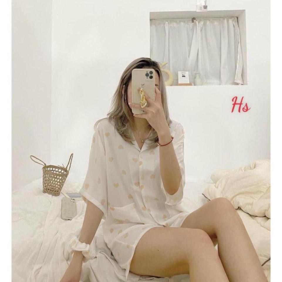 Đồ Bộ Pijama 🦋 Bộ Pijama Nữ Cộc Tay In Hình 5D 🦋 Mềm Mịn Mặc Vô Cùng Thoải Mái | BigBuy360 - bigbuy360.vn