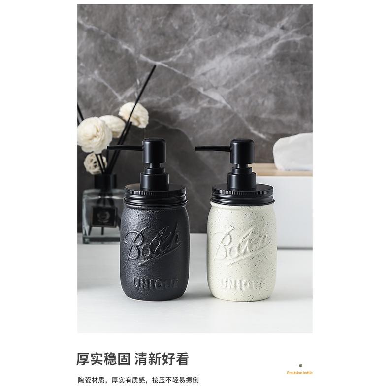 Bình Gốm Đựng Nước Rửa Tay Kiểu ins Phong Cách Bắc Âu Cho Phòng Tắm Nhà Vệ Sinh