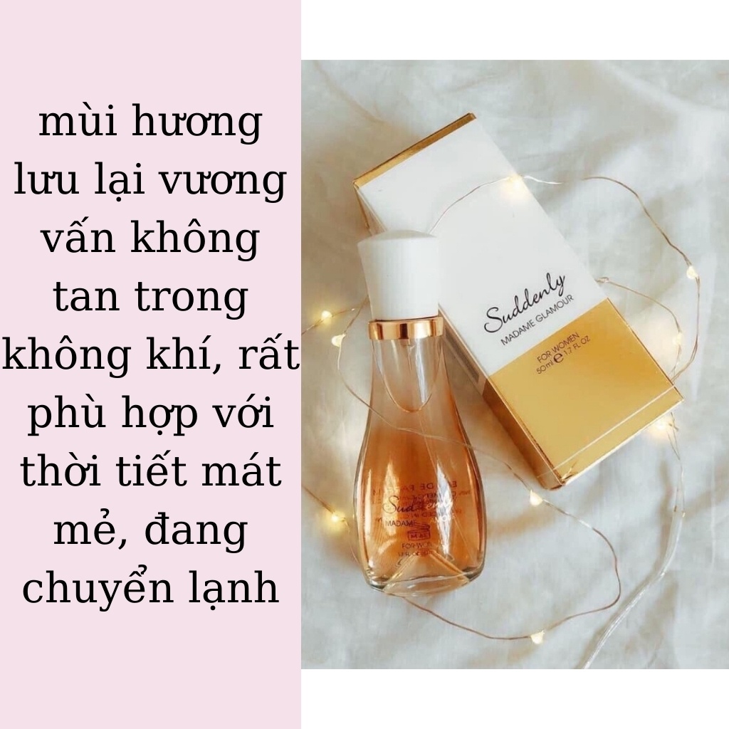 Nước hoa nữ thơm lâu  ❤𝑭𝒓𝒆𝒆𝒔𝒉𝒊𝒑❤ Suddenly Madame Glamour Đức 50ml