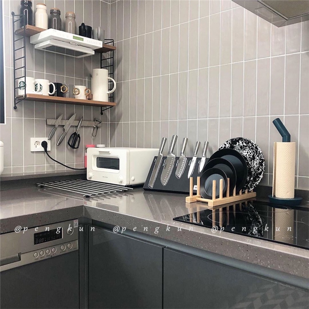 Kệ Đựng Sách/Tạp Chí/Tạp Chí Để Bàn Bằng Gỗ Trơn Phong Cách Ins