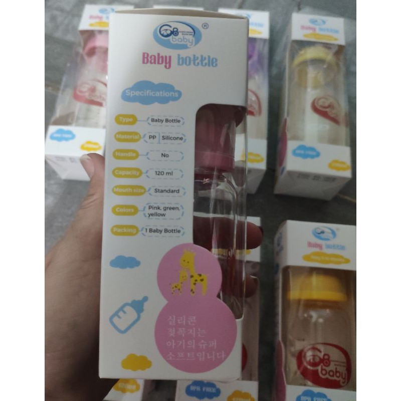 60 /120 / 240ML - Bình sữa nhựa cổ hẹp không BPA - GB BABY (Công nghệ Hàn Quốc)