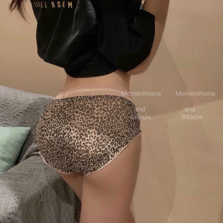 Quần Lót Cotton Phối Ren Họa Tiết Da Báo Gợi Cảm Cho Nữ- Quần lót da beo lụa mã 3305 siêu Sexy chất đẹp thoáng mồ hôi