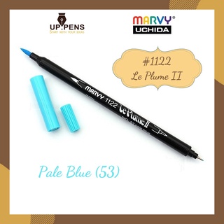 Bút brush viết calligraphy hai đầu Marvy 1122 - Màu xanh dương pastel (Pale Blue - 53)