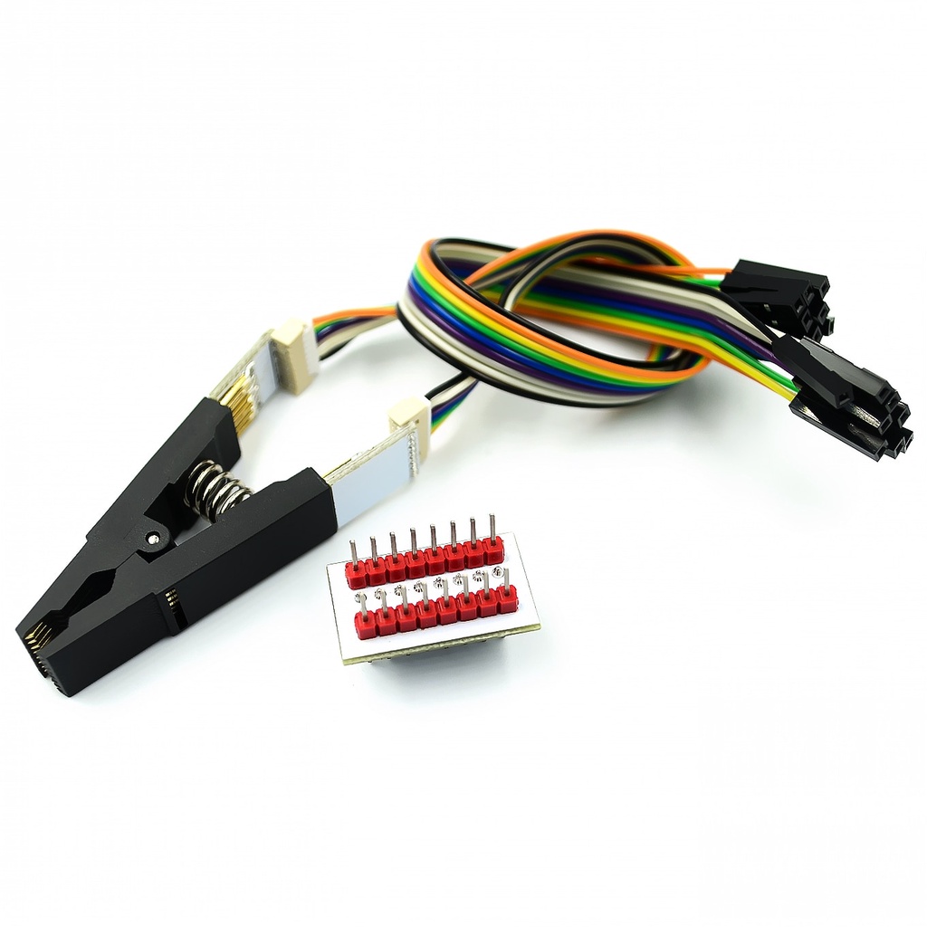 Mô Đun Lập Trình Ch341A 24 25 Series Eeprom Flash Bios Usb + Đầu Thử Soic8 Sop8 Cho Eeprom 93cxx / 25cxx / 24cxx