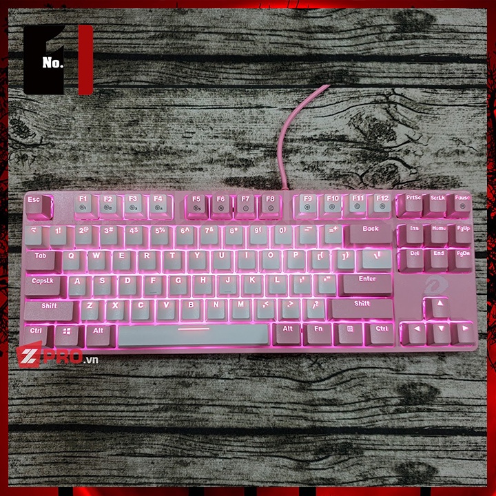 Bàn Phím Cơ Gaming Máy Tính DareU EK87 Màu Hồng Led RGB Bàn Phím Vi Tính Laptop Pc Chơi Game Dễ Thương Có Dây
