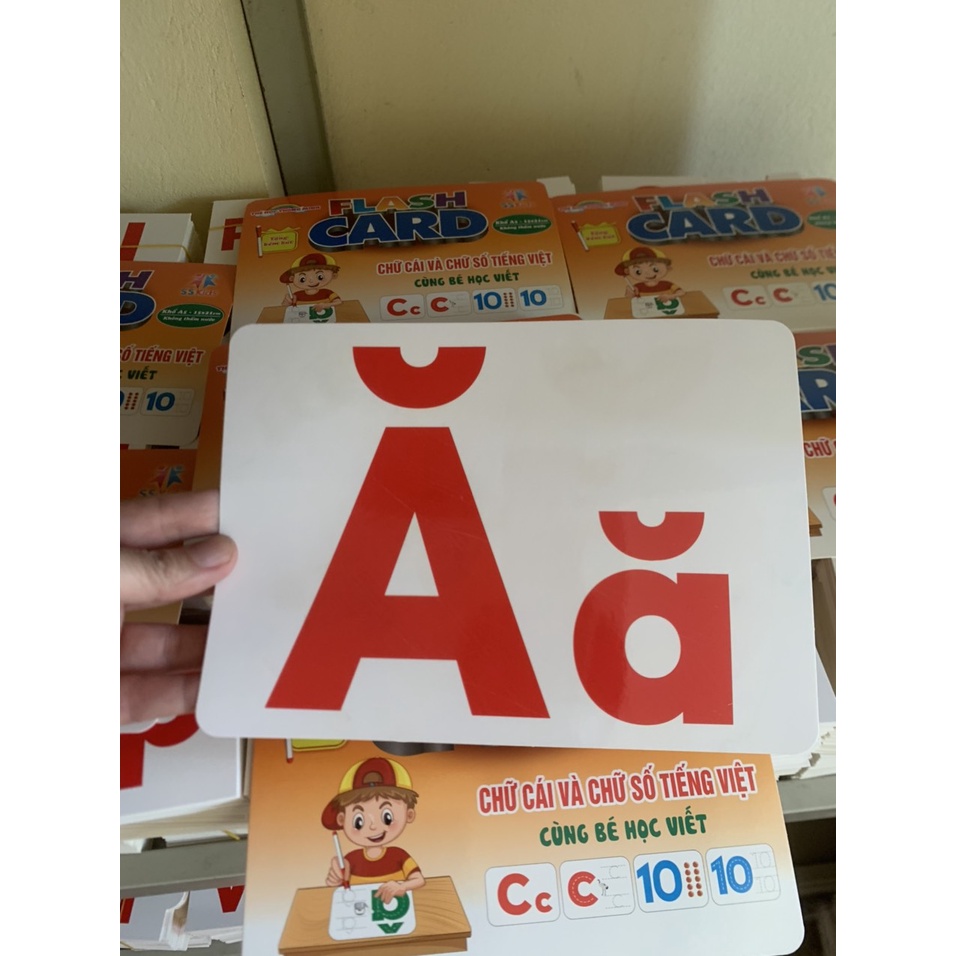 [3in1] Bộ Thẻ Chữ Cái - Ghép Hình - Ghép Vần Tiếng Việt 3in1 không thấm nước, viết xóa được