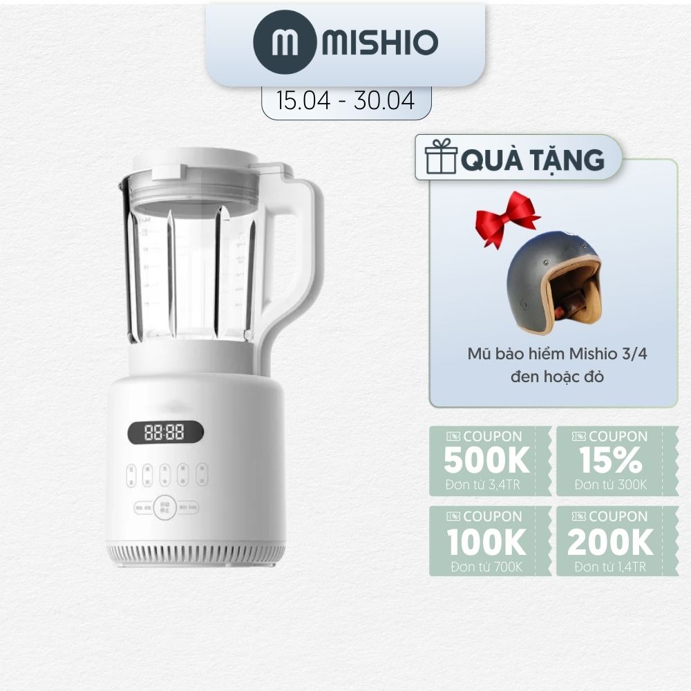 [Mã ELHA22 giảm 6% đơn 300K] Máy xay nấu cháo làm sữa hạt đa năng Mishio MK270 - Quà tặng 1/9 đến 31/10