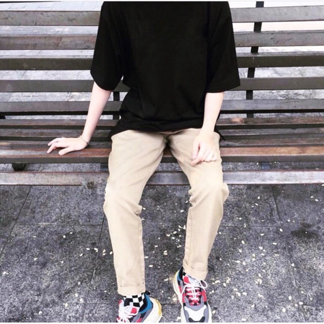 ÁO TEE OVERSIZE BASIC ĐEN UNISEX