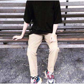 ÁO TEE OVERSIZE BASIC ĐEN UNISEX