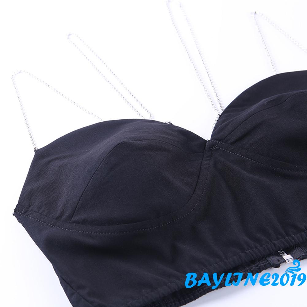 Áo nữ không dây kiểu dây đính đá cổ chữ v quyến rũ
