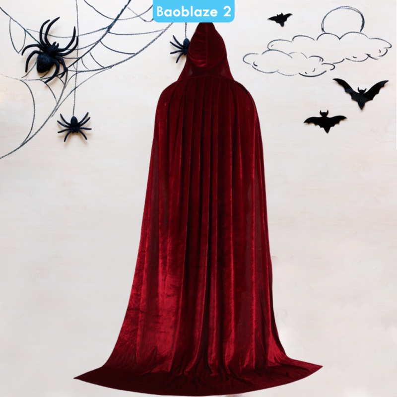 Áo Choàng Nhung Hóa Trang Phù Thủy Halloween 150cm Đen | BigBuy360 - bigbuy360.vn