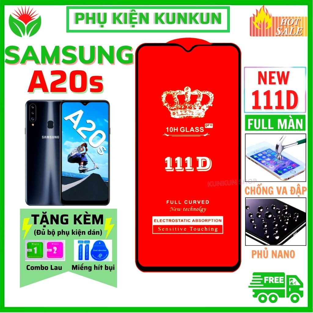 Kính Cường Lực SamSung A20S - Cao Cấp - Dán Full màn hình 111D - Độ cứng 10H - Độ trong suốt điện thoại cực cao
