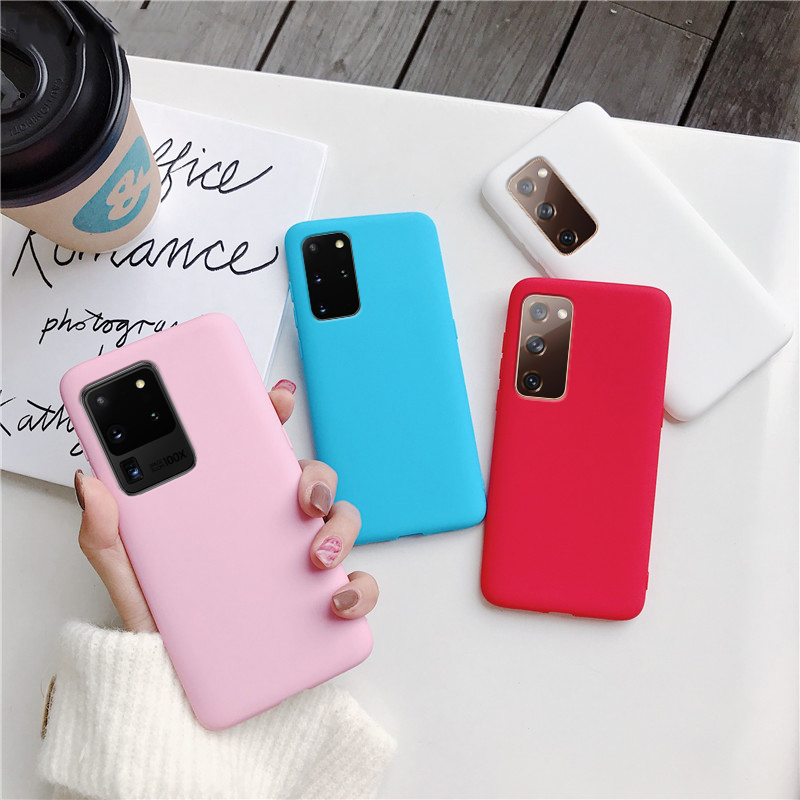 Ốp điện thoại màu trơn đáng yêu cho Samsung Galaxy A42 A12 A02S | BigBuy360 - bigbuy360.vn