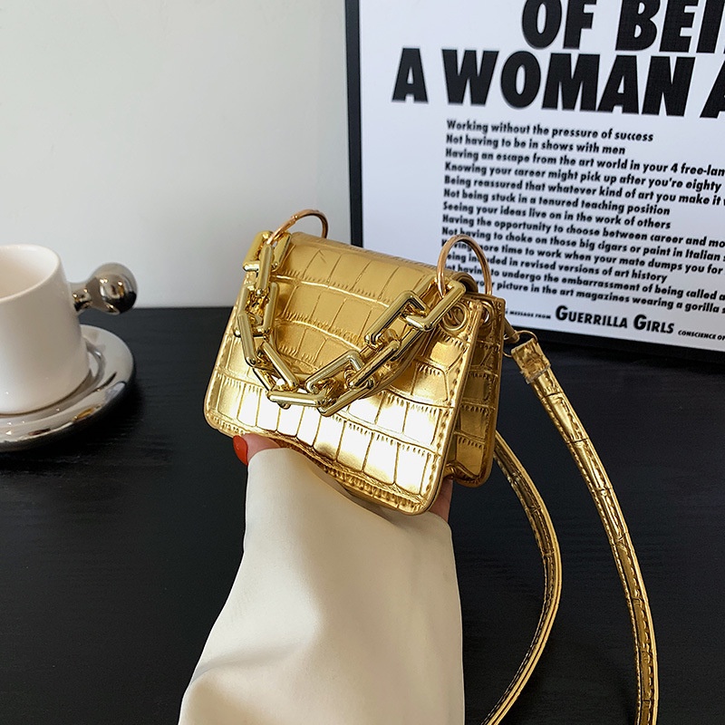 Túi Đeo JASMIN NOIR Chéo Giả Da Cá Sấu Thời Trang Nữ