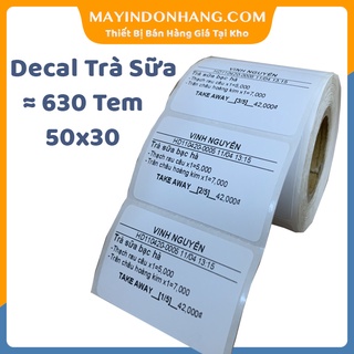 Decal - Tem dán ly trà sữa 50x30