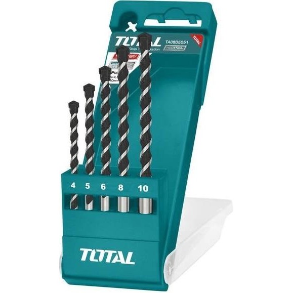 TOTAL BỘ 5 MŨI KHOAN BÊ TÔNG ĐUÔI TRƠN TACSD5051