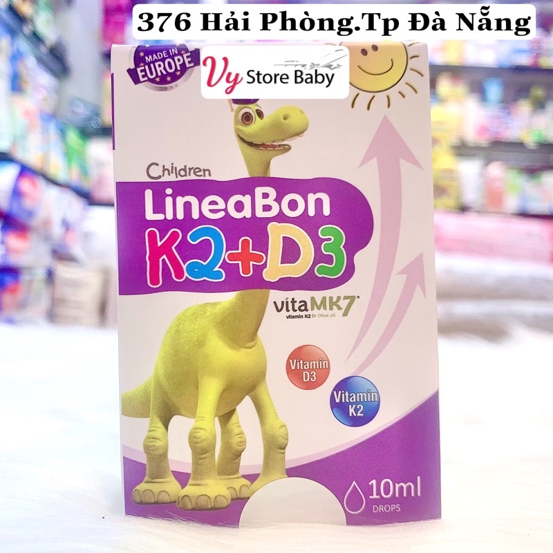 D3 k2 LineaBon Tăng cường hấp thu Canxi dành cho bé sơ sinh từ 0 tháng tuổi