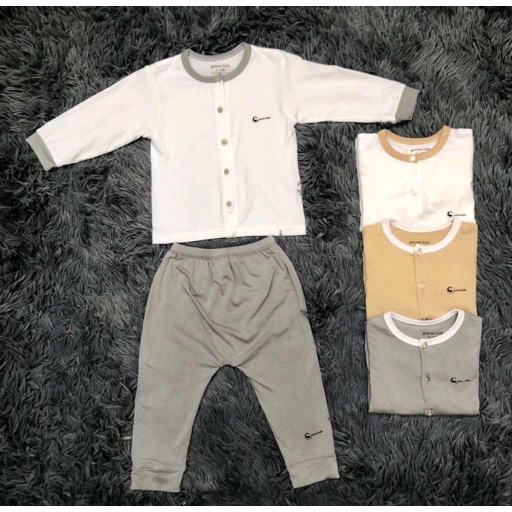 Bộ Dài Tay Minky Mom Chất THUN LẠNH Mở Cúc Phối Màu Cực đẹp Cho Bé TD-TR05