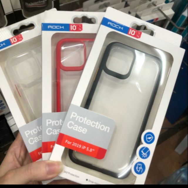 Ốp Rock lưng trong viền màu chống sock, chống ố màu cho Iphone 11, 11 pro và 11 pro max