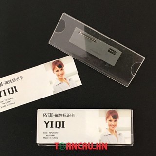 Bảng tên nhân viên mica Siêu tiện dụng gắn kim cài chắc chắn - Biển tên