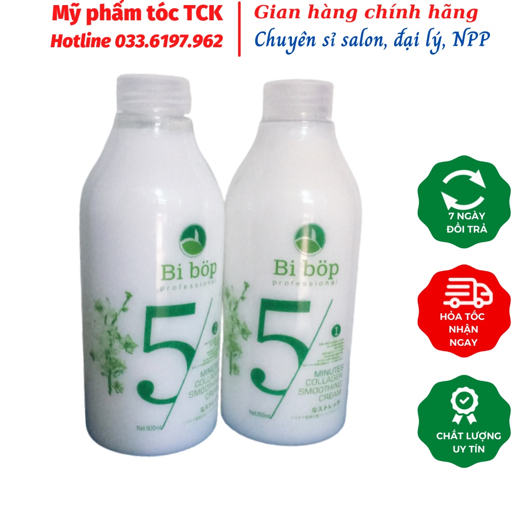 Uốn lạnh tóc nam Bi B 800ml x2