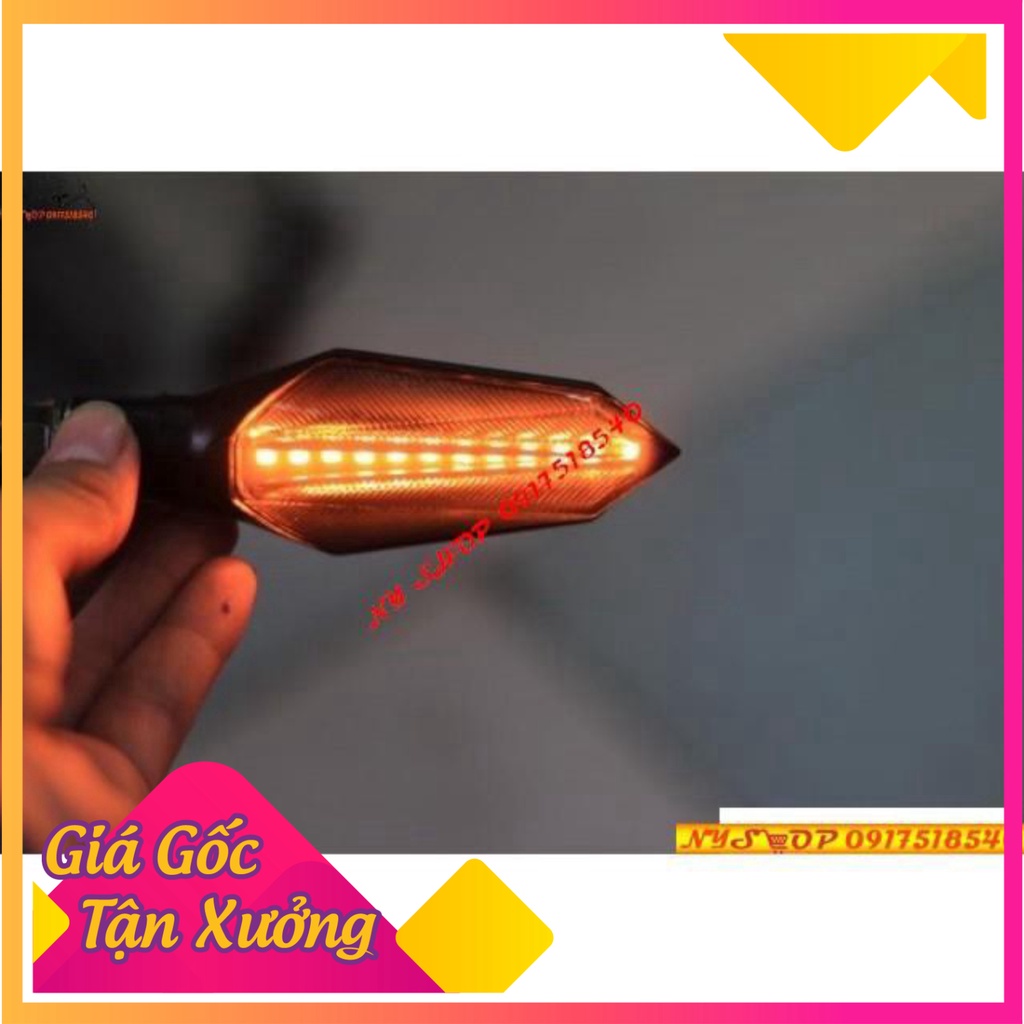 Đèn xi nhan Spirit Beast L17 nháy hiệu ứng AUDI nháy đuổi xương cá kiểu X1R (hàng loại 2) + cục chớp led điện tử  (