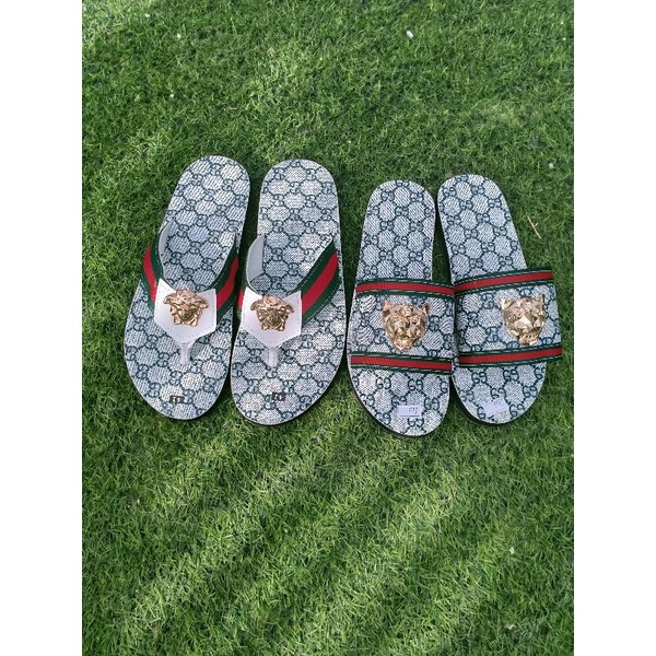 Dép cặp x trắng xanh