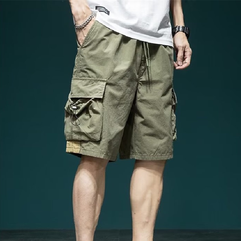 Quần Short Kaki Dáng Rộng Nhiều Túi Thời Trang Mùa Hè Cho Nam Size M-3XL
